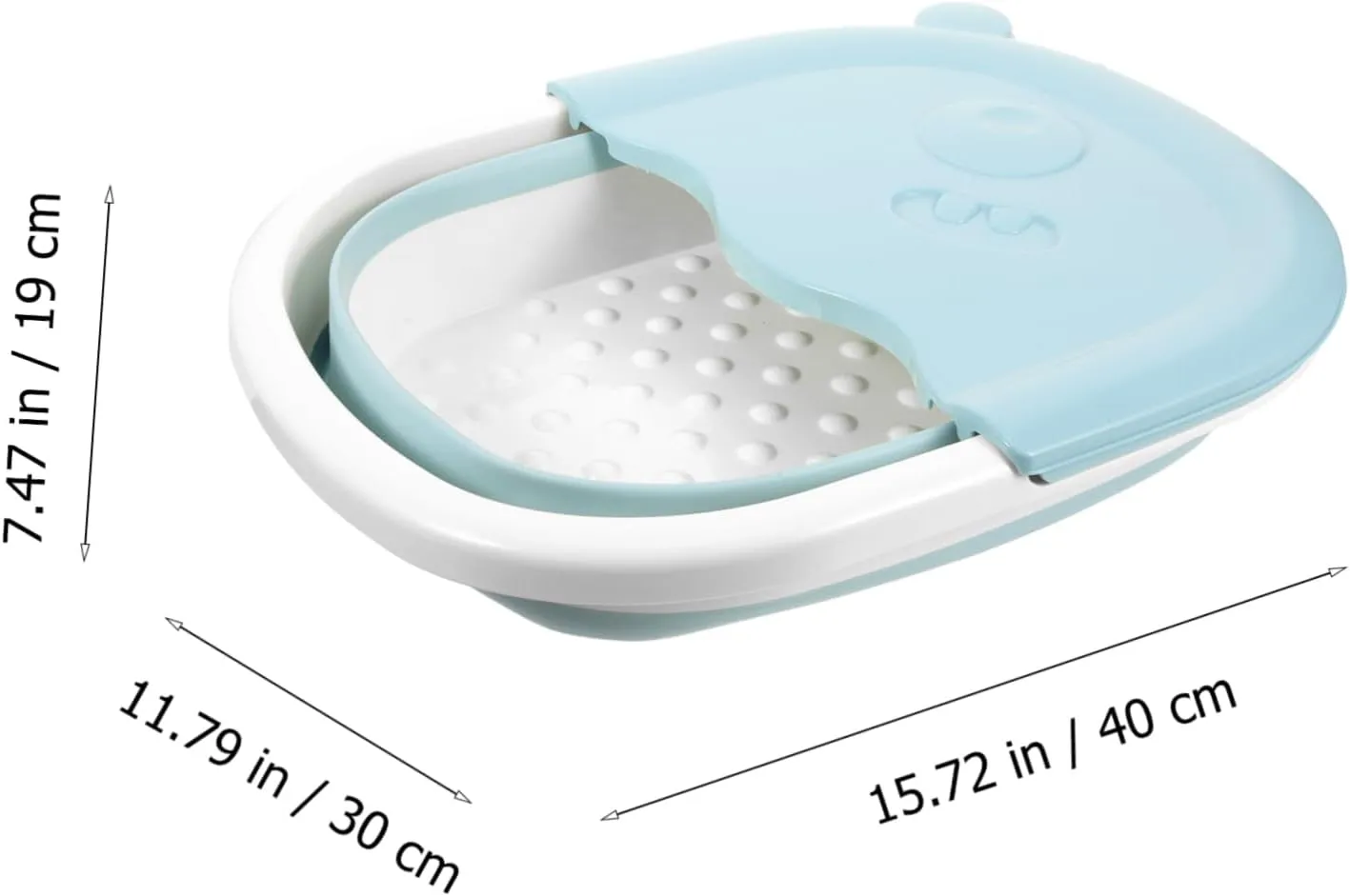 1 PC Folding Foot Soaking Basin Multi Use Basin for Relaxation and Durable and Portable Design with Convex Massage Granules for Foot Massage Shops and Personal Use