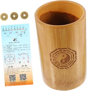 1 Set Divination Cylinder Divination Coins Divination Game Bucket Divination Prop Chinese Copper Coins for Divination Chinese Divination Coin Fortune-Telling Coins Divination Tools