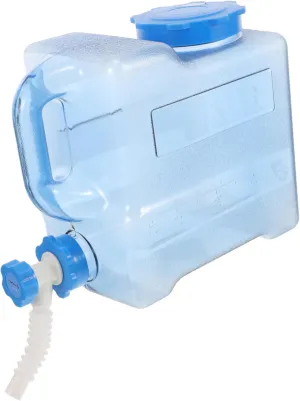 1 Set Portable Water Storage Bucket Water Packing Container Vehicle-mounted Water Holder Camping Tool Camping Drinking Water Bucket Large Water Container Anti-leak Water Bag, Blue