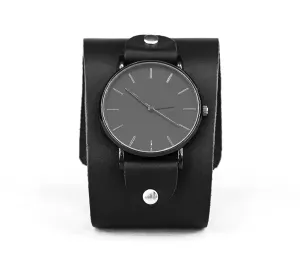 10mm - 30mm wide Leather watch strap, Leather watch cuff band for men or women, Handmade UA 5105