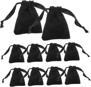 10pcs Favor Bag Candy Storage Drawstring Bag Luxury Velvet Jewelry Present Bags Small Velvet Drawstring Pouches
