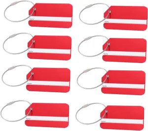 10pcs Multicolour Aluminum Luggage Tags Durable Baggage Name Tags for Easy Luggage Identification for Travel Suitcase and Handbag Use
