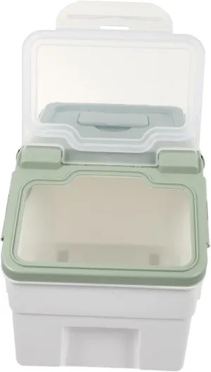1Pc Pet Food Bucket Moisture Storage Container with Wheels Convenient Window Design Capacity for Dog Cat Snacks Dust Food Bin