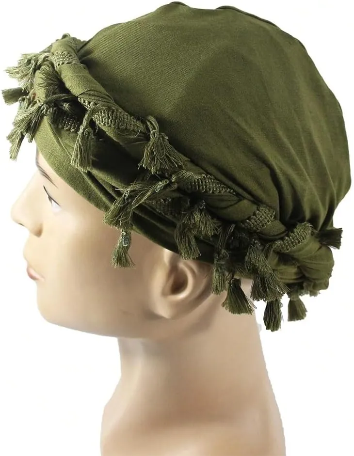 2 Pc Turban Head Wraps for Men Satin Lined Turban for Women Vintage Twist Velvet Durags Gifts