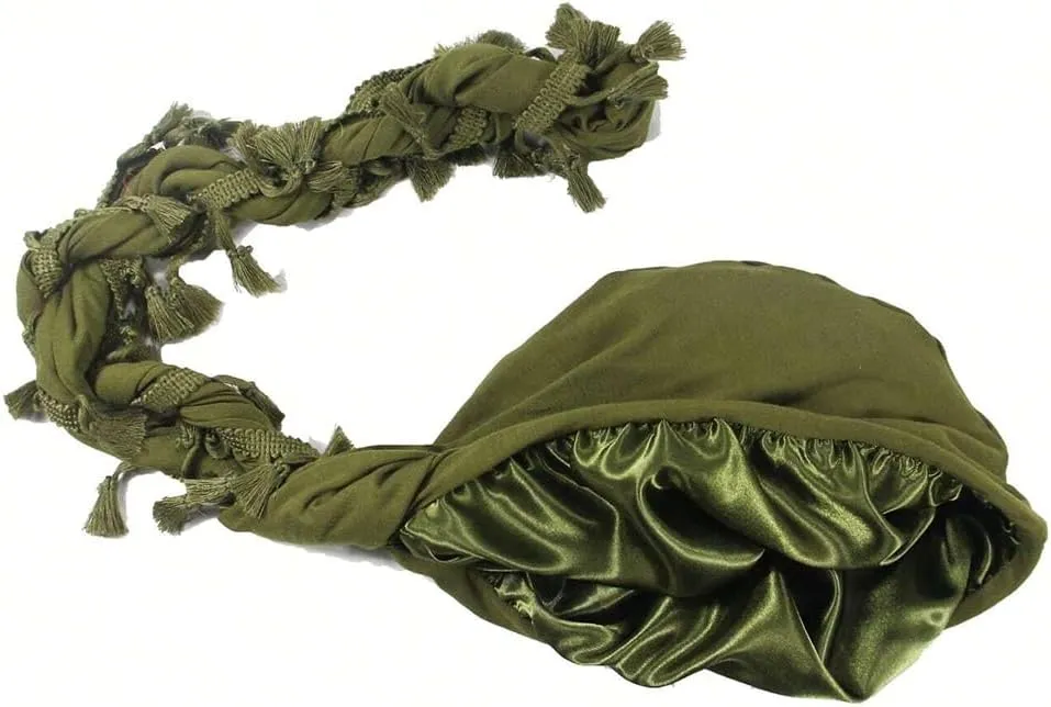 2 Pc Turban Head Wraps for Men Satin Lined Turban for Women Vintage Twist Velvet Durags Gifts