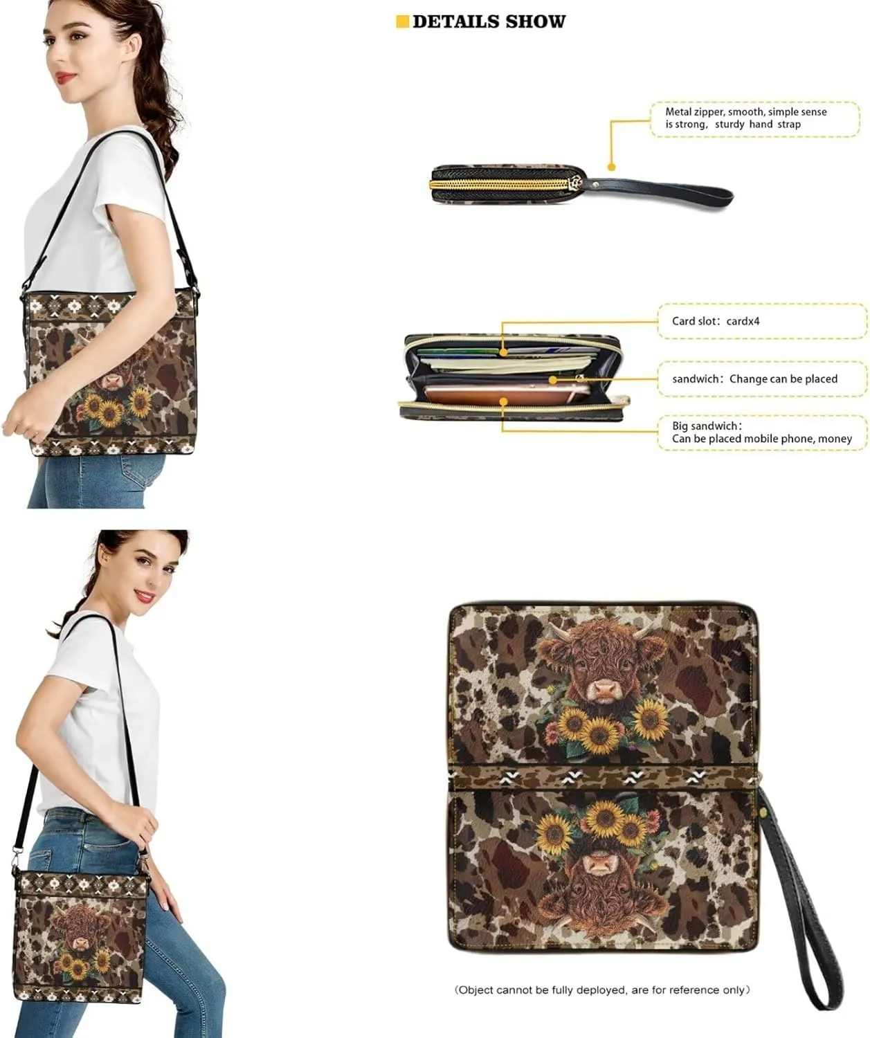 2 Pcs Bucket Tote Bag with Wallet, Leather Crossbody Top Handle Purse Set for Women Lady with Removable Strap