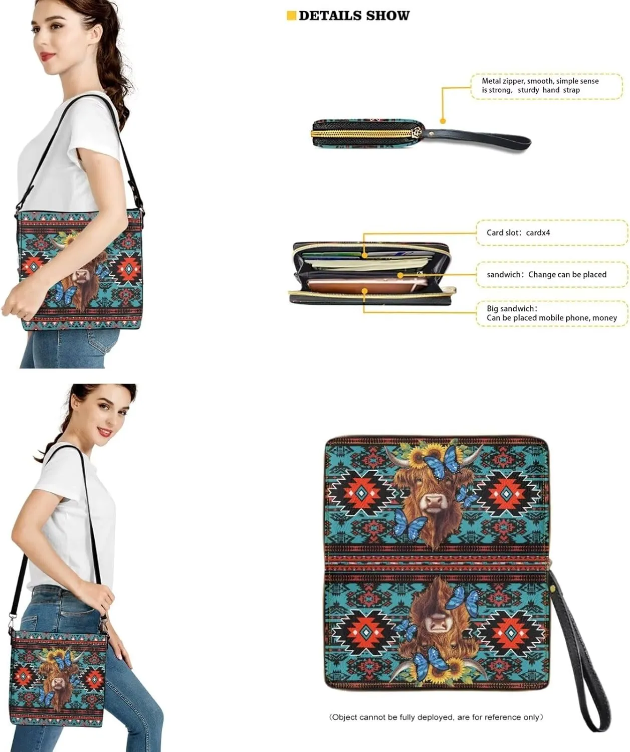 2 Pcs Bucket Tote Bag with Wallet, Leather Crossbody Top Handle Purse Set for Women Lady with Removable Strap