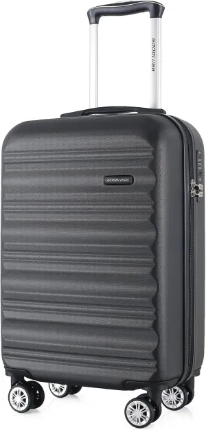 20-Inch Carry-on Luggage with Spinner Wheels and TSA Lock, Airline Approved Lightweight Hardside Suitcase for Travel, Hardshell Suit Case, 20", Black
