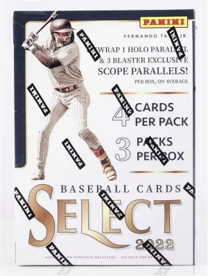 2022 Panini Select MLB Baseball - 4 Packs, 12 Cards Per Box