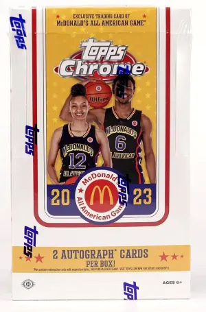2023/24 Topps Chrome McDonald's All-American Basketball HOBBY box (20 pks/bx)