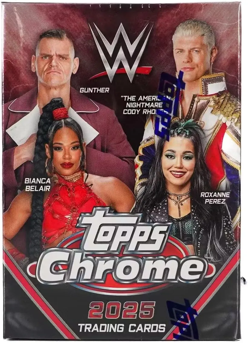 2025 Topps Chrome WWE Wrestling 7-Pack Blaster Trading Card Box