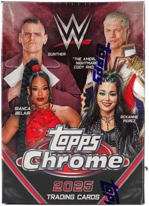 2025 Topps Chrome WWE Wrestling 7-Pack Blaster Trading Card Box