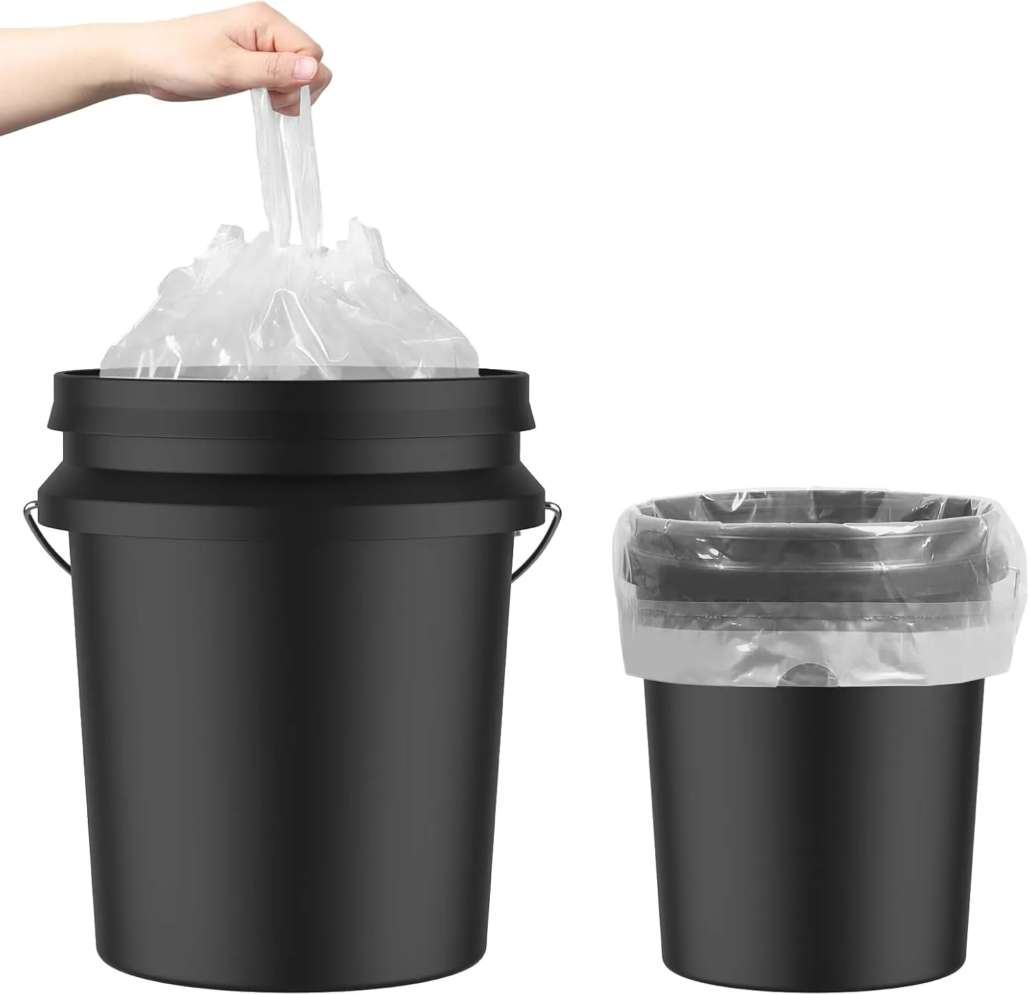 24 Pack 5 Gallon Bucket Liner Bags with Drawstring 21x30” Food Grade Plastic Brine Bags for Marinating and Brining, Heavy Duty Leak Proof, Great for Food Storage(4Mil)