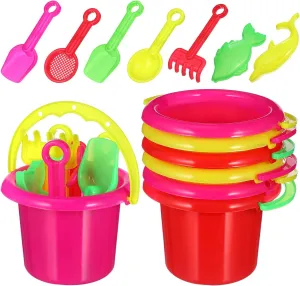 24pcs Mini Beach Bucket for Sand Play Buckets Lightweight Beach Outdoor Fun Parent Bonding