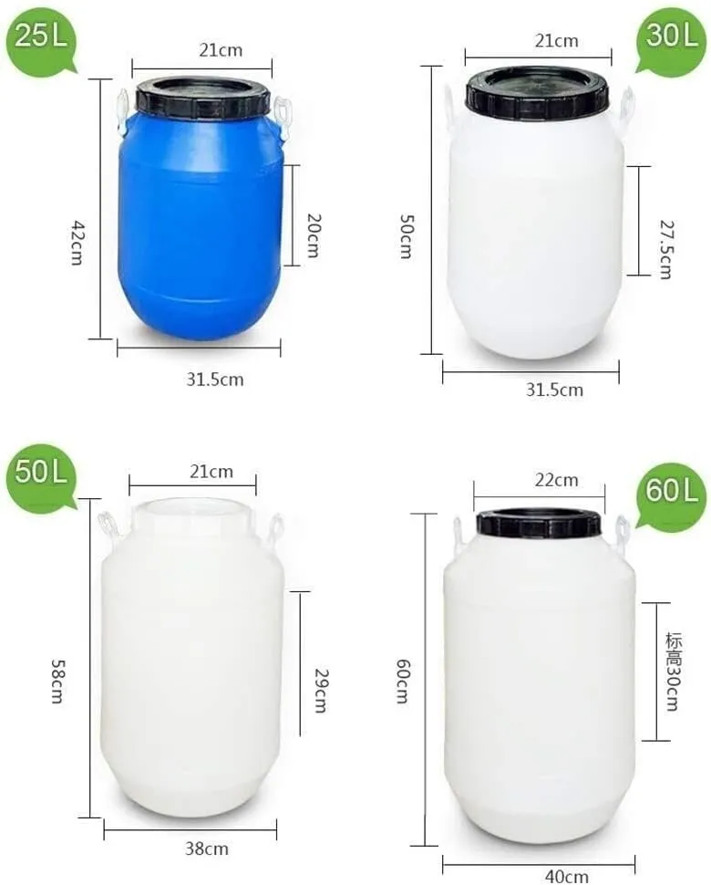 25L/30L/50L/60L Home Outdoor Bucket,Camping Water Container,Thickened Water Tub Drum Lid,Food Grade Plastic Bucket Large Storage Tank Bucket