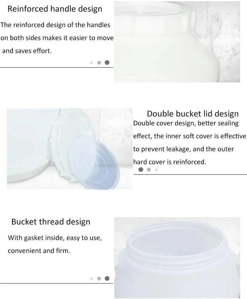 25L/30L/50L/60L Home Outdoor Bucket,Camping Water Container,Thickened Water Tub Drum Lid,Food Grade Plastic Bucket Large Storage Tank Bucket