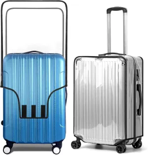 2PCS Suitcase Cover, 20 Inch Clear PVC Luggage Cover Protector for Wheeled Suitcase (20 Inch)