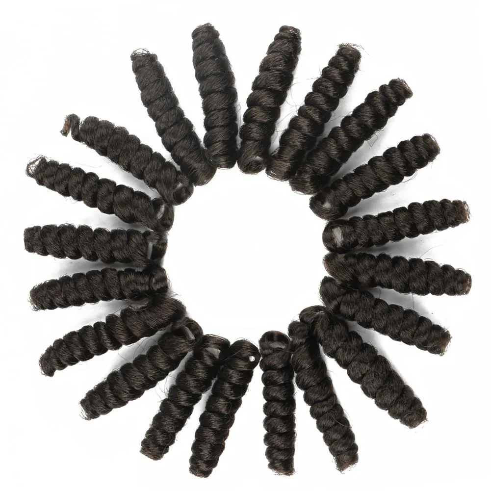 3 Packs Saniay Curl Crochet Braids Short Crochet Braiding Bouncy Twist Spiral Curls Jamaican Twist Hair Extensions 20 Strands/Pack (4, 6 * 10 inch)