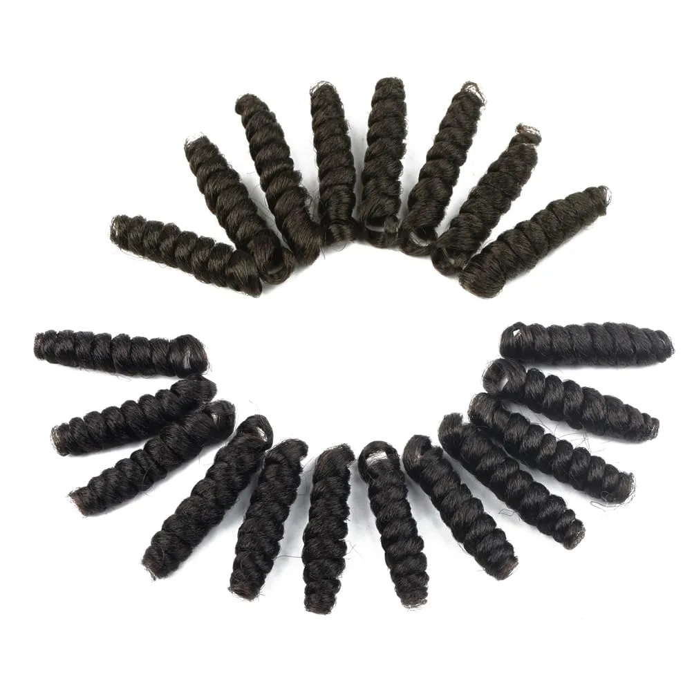 3 Packs Saniay Curl Crochet Braids Short Crochet Braiding Bouncy Twist Spiral Curls Jamaican Twist Hair Extensions 20 Strands/Pack (4, 6 * 10 inch)