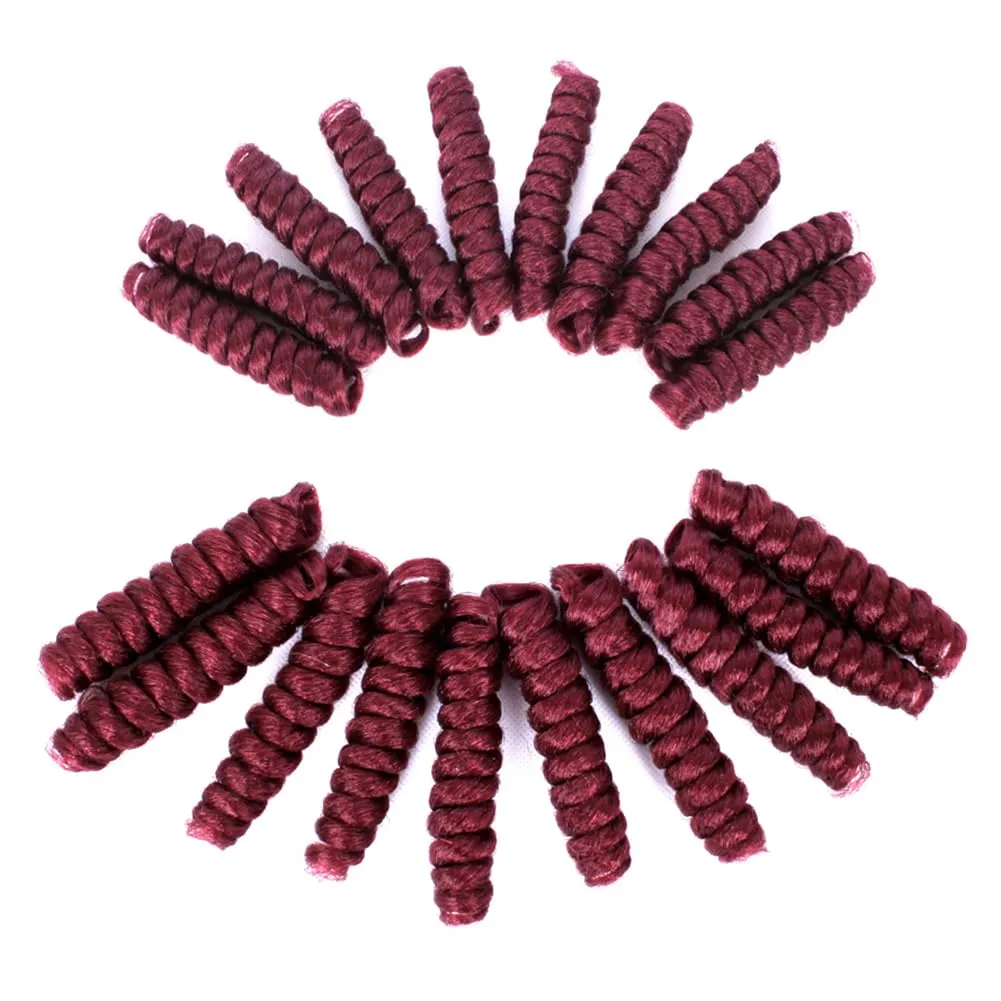 3 Packs Saniay Curl Crochet Braids Short Crochet Braiding Bouncy Twist Spiral Curls Jamaican Twist Hair Extensions 20 Strands/Pack (Bug, 6 * 10 inch)