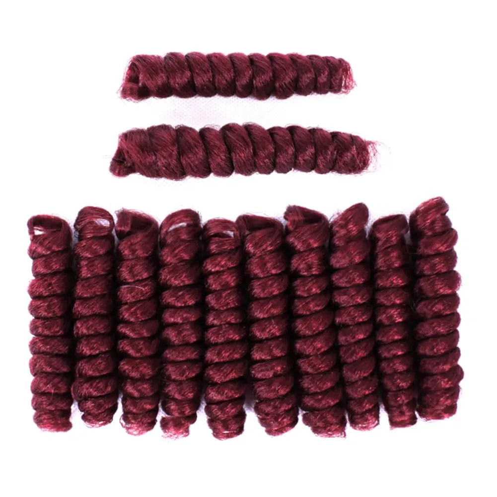 3 Packs Saniay Curl Crochet Braids Short Crochet Braiding Bouncy Twist Spiral Curls Jamaican Twist Hair Extensions 20 Strands/Pack (Bug, 6 * 10 inch)