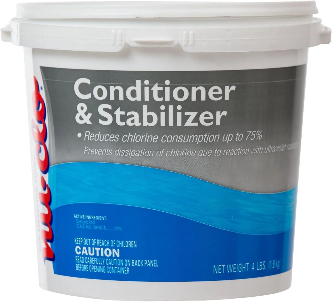 4 LB Conditioner Stabilizer for Swimming Pools Cyanuric Acid by Nu-Clo 1306