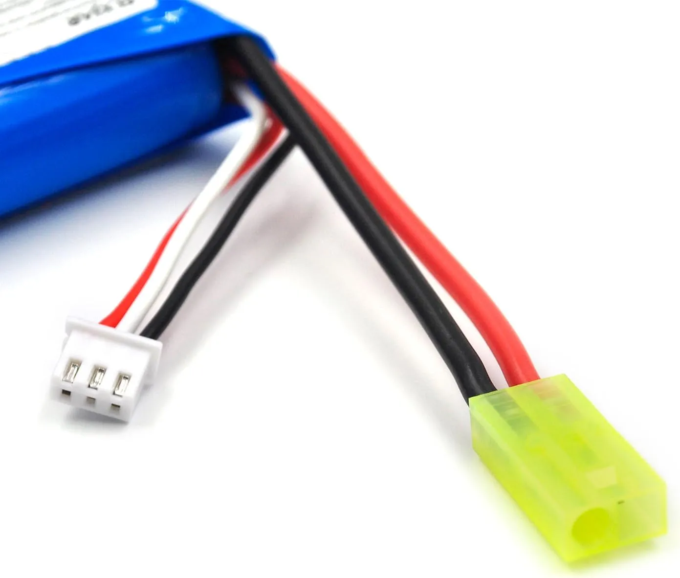 (4-Pack) 7.4V 1500mAh 2S Li-ion Battery with Mini Tamiya Plug and USB Charger for DEERC 302E 9300 9310 300E 1/18 RC Car Truck 9034E 9305E