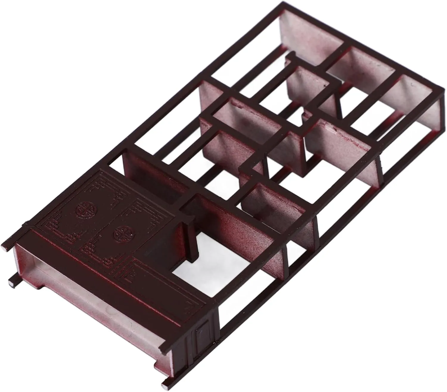 4pcs Miniature Dollhouse Bookshelf Model Scale Plastic Display Shelf Cute Mini House Furniture Material for Sand Table Decor for Miniature Living