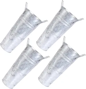 4Pcs Vintage Iron Flower Vase Jug Holder for Dried Flowers Rustic Plant Pot with Stable Base for Home Office and Floral Arrangements