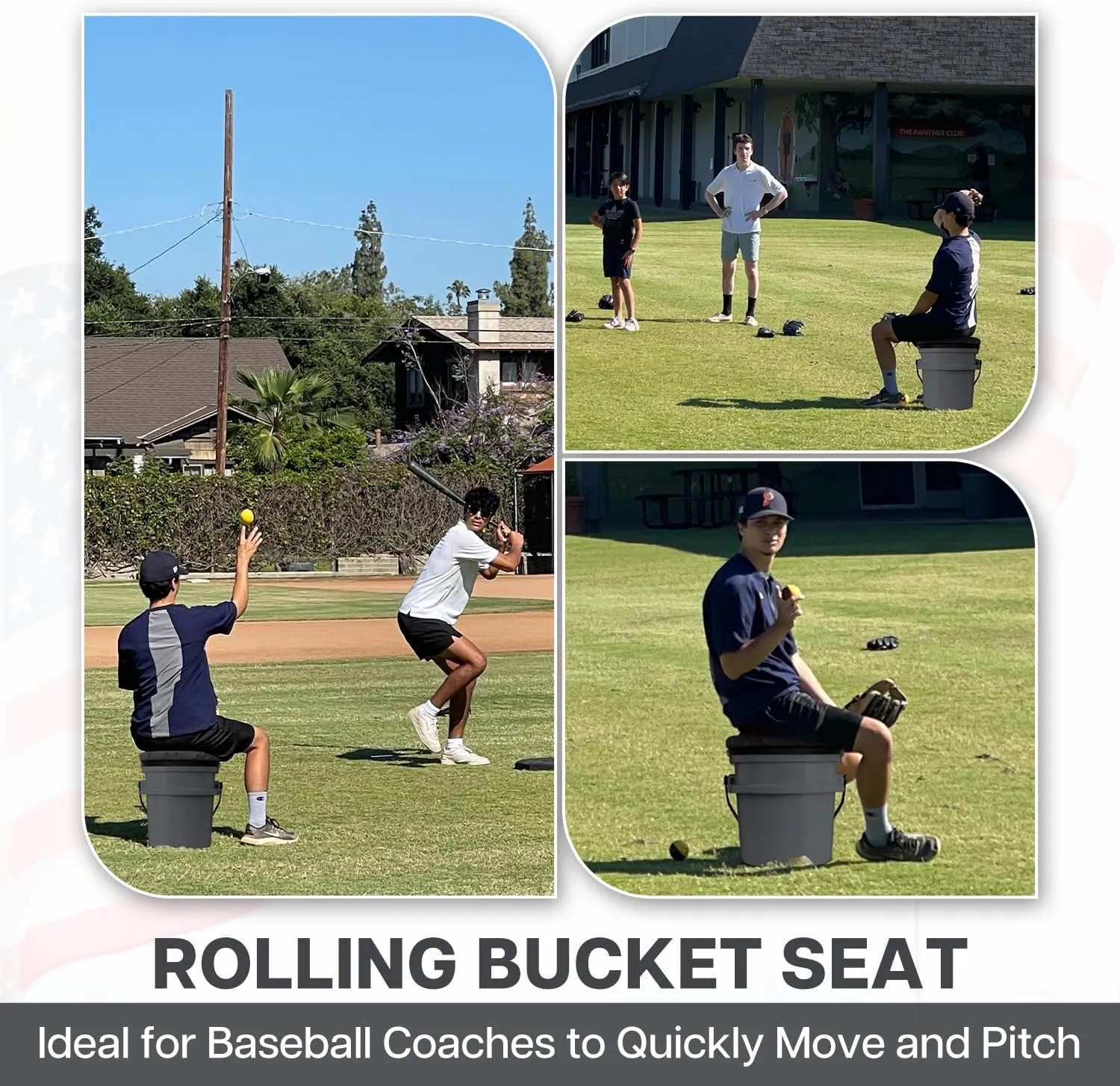 5 Gallon Bucket Seat for Yeti Bucket Only, Swivel Bucket Lid with Padded Top for Cozy Sitting, Bucket Seat Cushion for Outdoor Fishing,Hunting,Gardening,Camping,Car Washing, Baseball Training