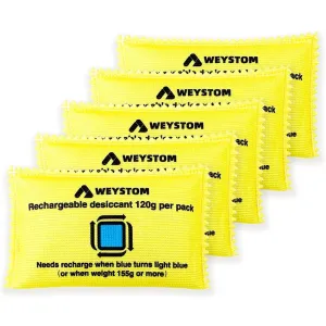 5 Packs 120g Rechargeable Desiccant, Moisture Absorbing Bag, Rechargeable Silica Gel Dehumidifier - Ultimate Moisture Absorption for Dry and Safe Storage, Eliminates Moisture in Humid Conditions