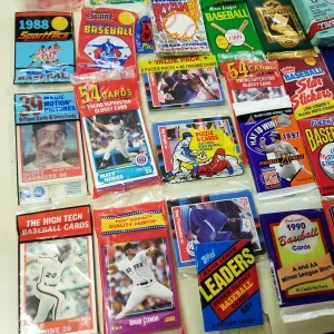 50 Original Unopened Packs of New & Vintage Baseball Cards (1986-2010) PLUS Pack 100 Soft Sleeves