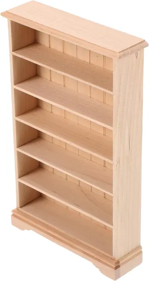 5pcs Miniature Dollhouse Bookshelf DIY Storage Shelf for Scale House Decor Inspires Creativity with Natural Texture Design Present
