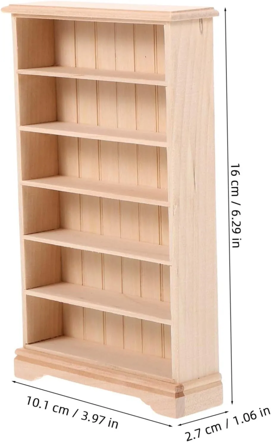 5pcs Miniature Dollhouse Bookshelf DIY Storage Shelf for Scale House Decor Inspires Creativity with Natural Texture Design Present