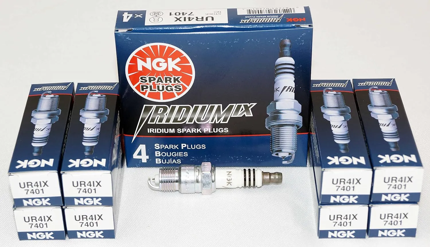 8 New NGK IRIDIUM IX Spark Plugs UR4IX # 7401