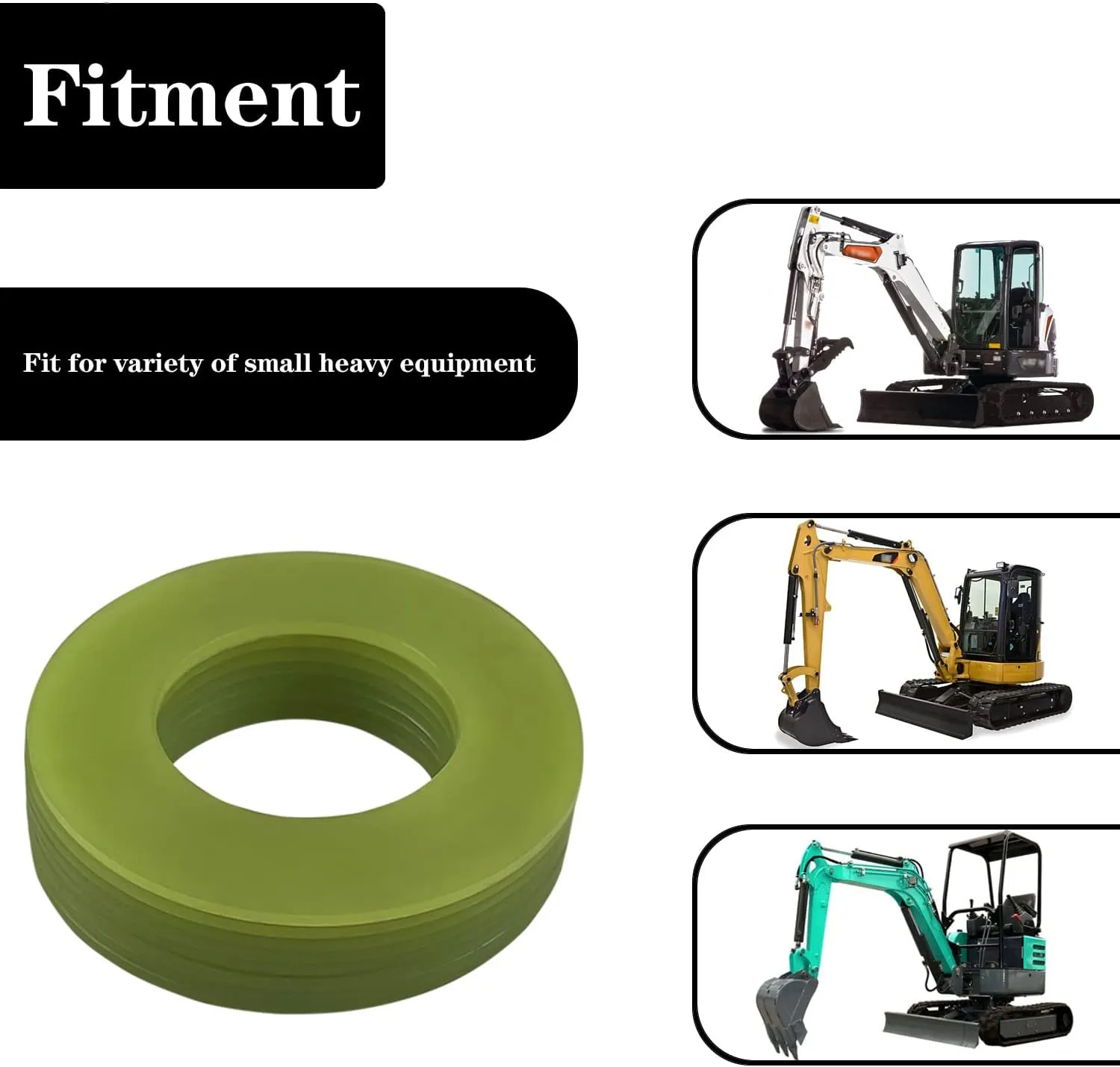 8 x 35mm Bucket Pin Shim Kit for Excavator and Skid Steer 2mm Thickness Fit for Cat Bobcat Kubota Komatsu Takeuchi