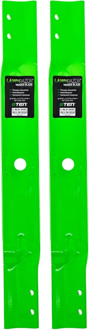 8TEN LawnRAZOR Blade for Ariens Gravely ZT1742 ZT1842 YT1742 EZR 1742 42" Deck 01584500 (High Lift) 2 Pack