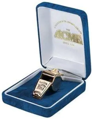 acme Gold Plated Thunderer Gift Boxed Whistle