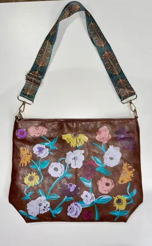 Acoustic Piano Faux Leather Crossbody Tote Bag