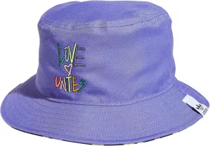 adidas Originals Love Unites Reversible Bucket Hat, Black/Purple/Pride, One Size