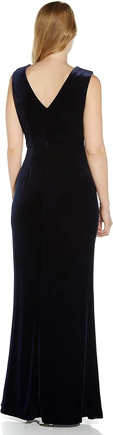 Adrianna Papell Women's Velvet Mermaid Gown