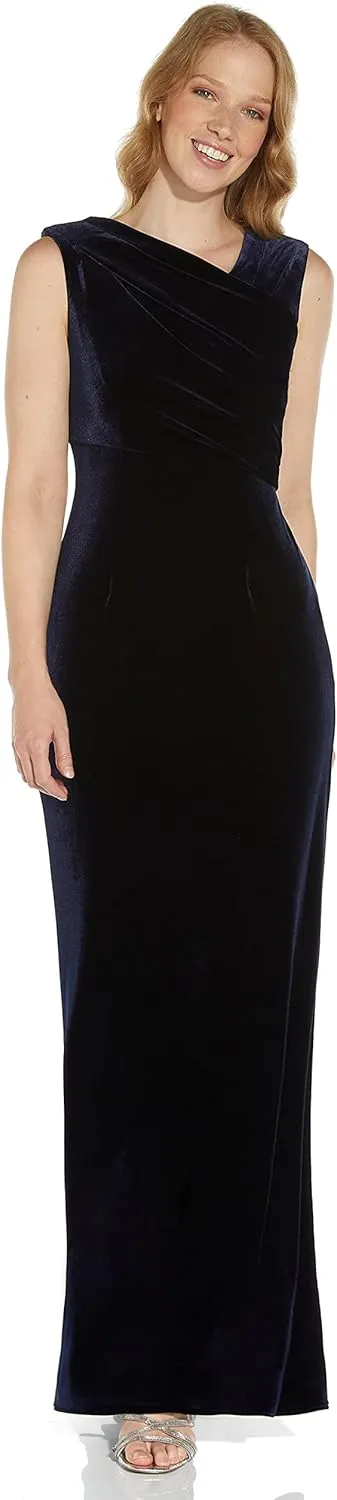 Adrianna Papell Women's Velvet Mermaid Gown