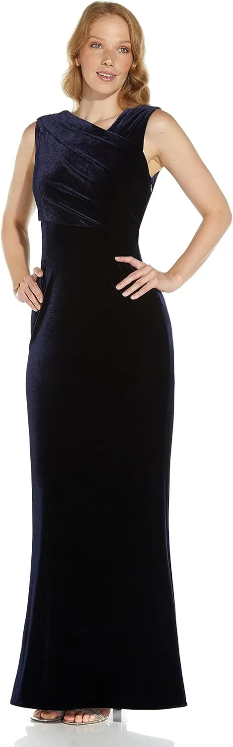 Adrianna Papell Women's Velvet Mermaid Gown