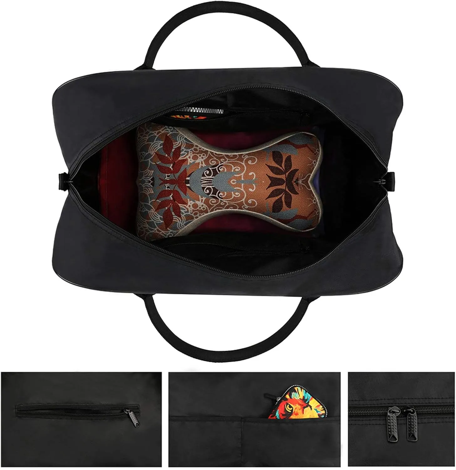 Adults Casual Nylon Santa Gifts Aesthetic Handbag for Journey 13" X 19" X 8"