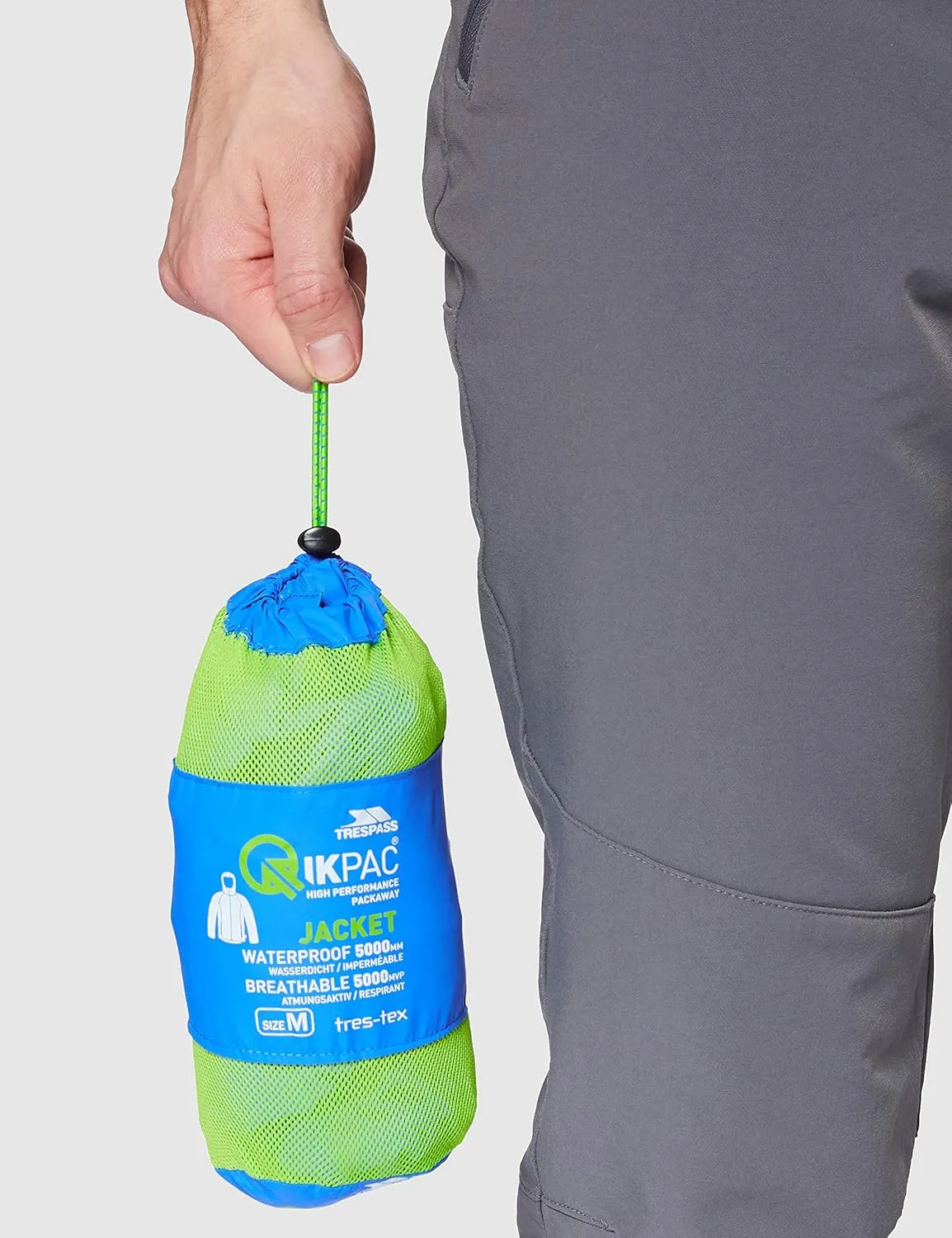 Adults Unisex Qikpac Packaway Waterproof Jacket