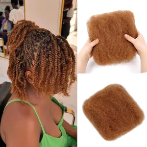 Afro Kinkys Bulk Human Hair -100% Real Human Hair for Mini Twist, Braiding, Loc Extensions & Crochet, Kinky Curly Hair Bundles, Natural Afro Bulk for Dreadlocks(1B, 12Inch) (30#, 14 Inch(Pack of 1))