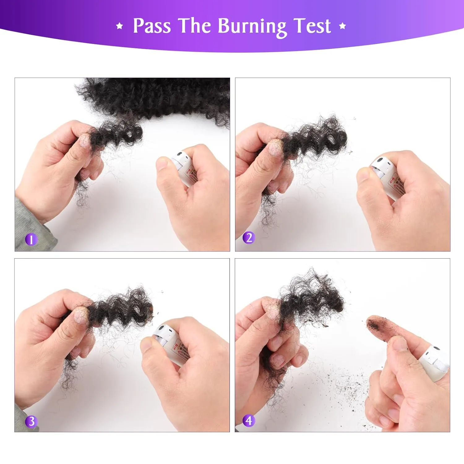 Afro Kinkys Bulk Human Hair 18 Inch 2 Packs 60g Afro Kinkys Curly Bulk Hair for Making Micro Locs, Twists, Braids, Dreadlocks Extensions, Locs Repair