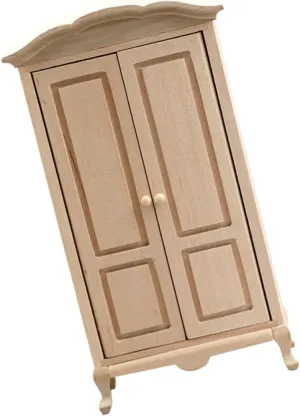 Alasum 4pcs Mini Furniture Wooden Wardrobe Decor for Dollhouse Scale Closet Model Cute Tiny Furniture for Boys and Girls Room Home Adornment for