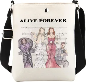 Alive Forever Death Becomes Her Musical Theater Crossbody Bag Musical Fans Gift