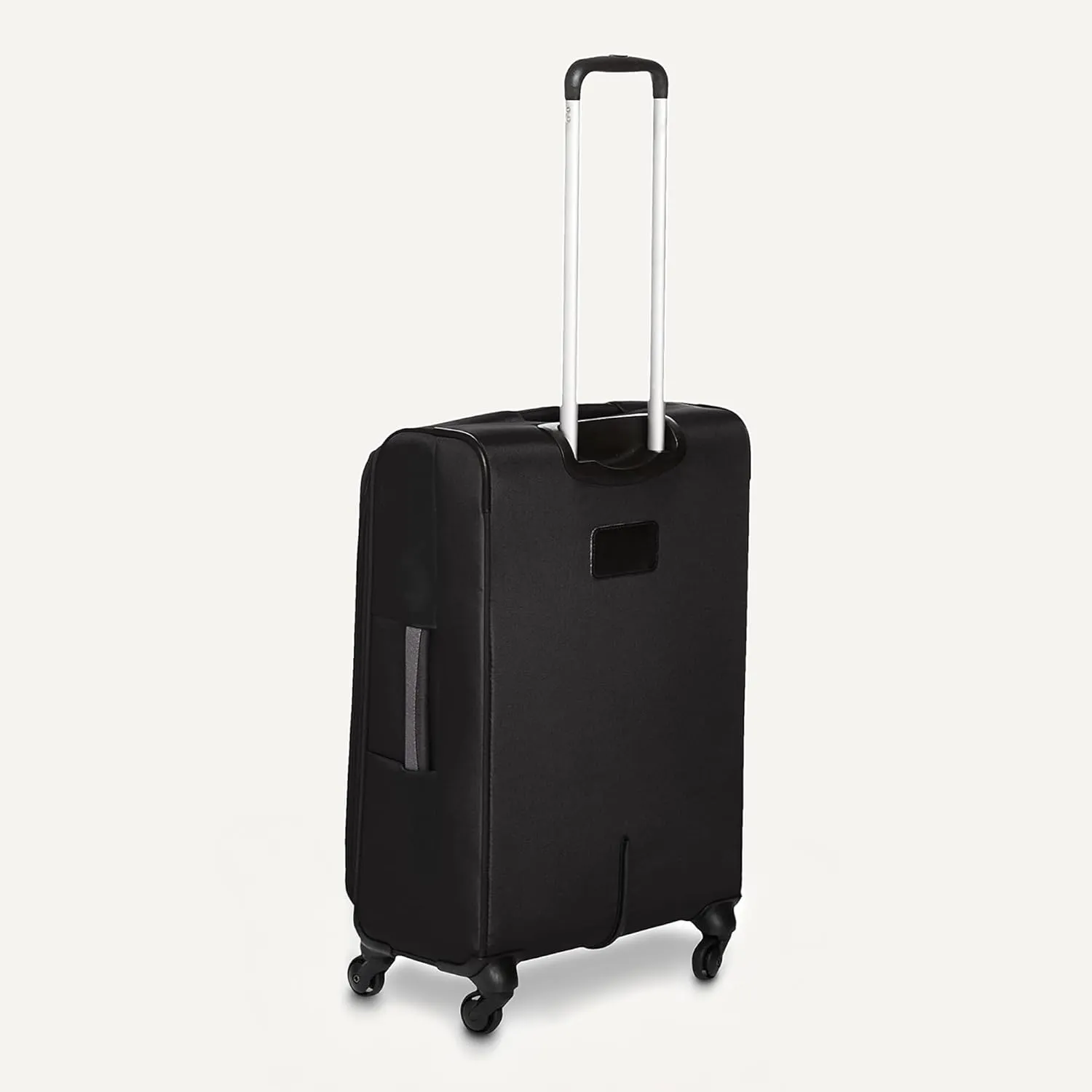 Amazon Basics 3-Piece Set (21", 25", 30"), Softside Suitcases With Wheels, With Four 360-Degree Multi-directional Spinner Wheels, Expandable Space, Zippered Pocket and Straps, Telescopic Handle, Black
